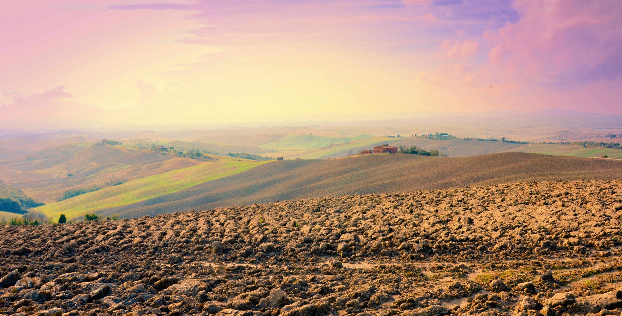 Autunno nel senese, verso il tramonto