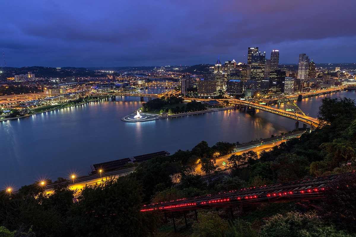 sunset in Pittsburgh