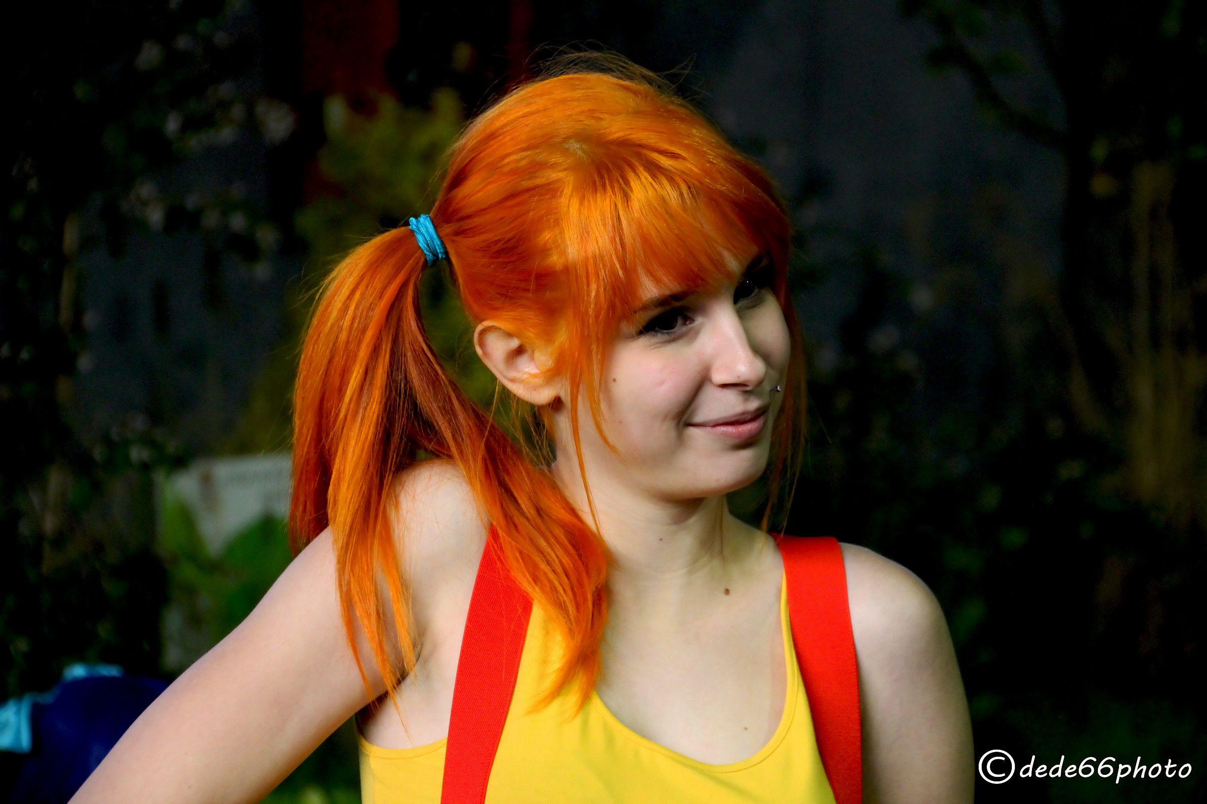 The auburn-haired girl