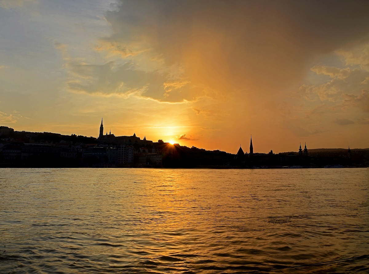 sunset in Budapest