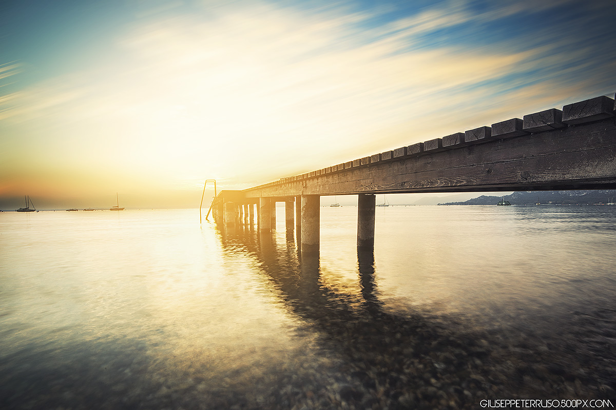 sunset  in bardolino