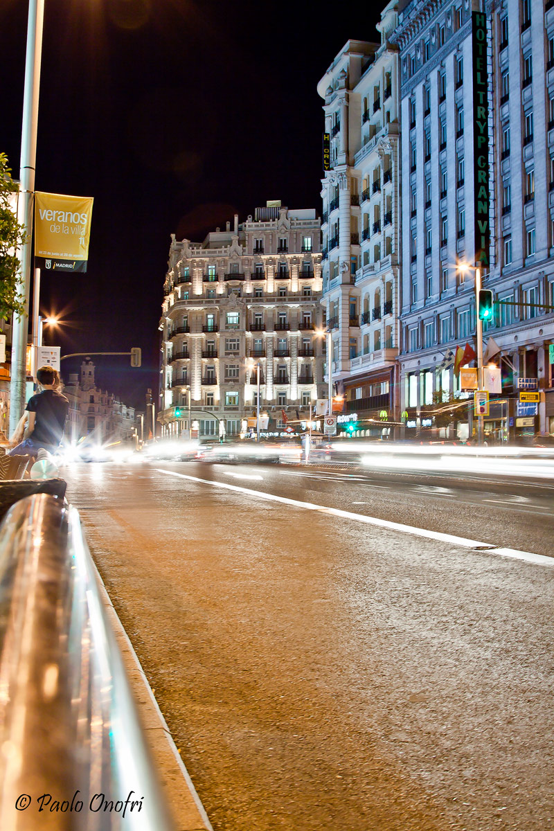 The Gran Via at night