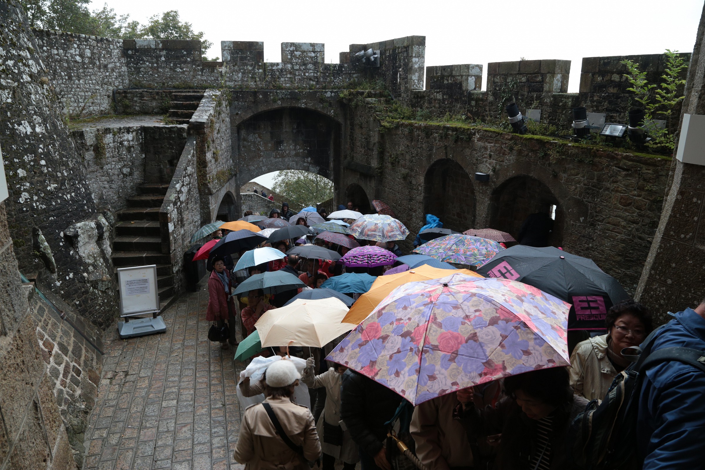 waiting under the rain