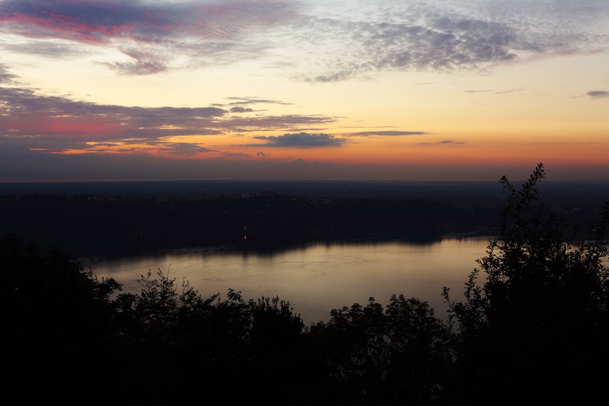 Sunset over Lake Albano