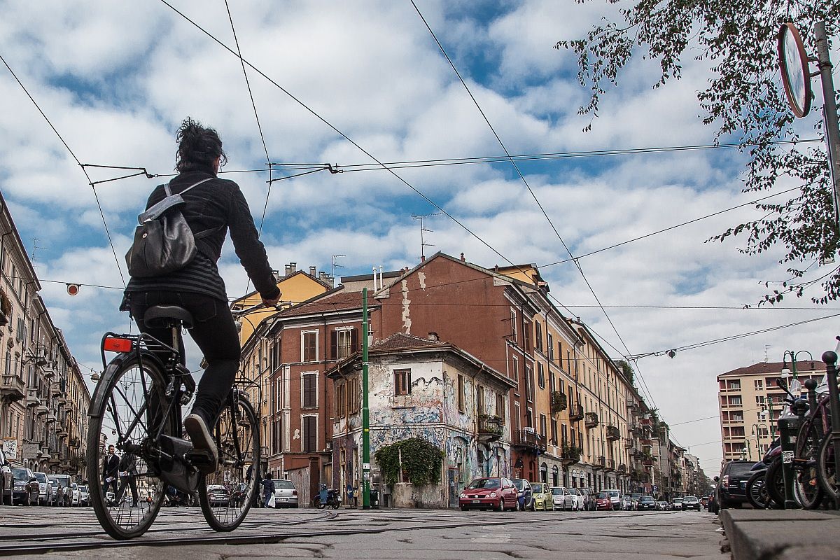 Biker in Milan....