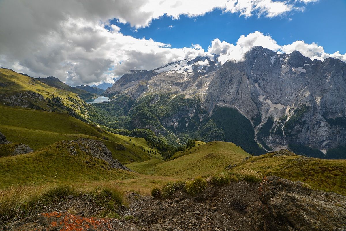 Marmolada e lago di Fedaia