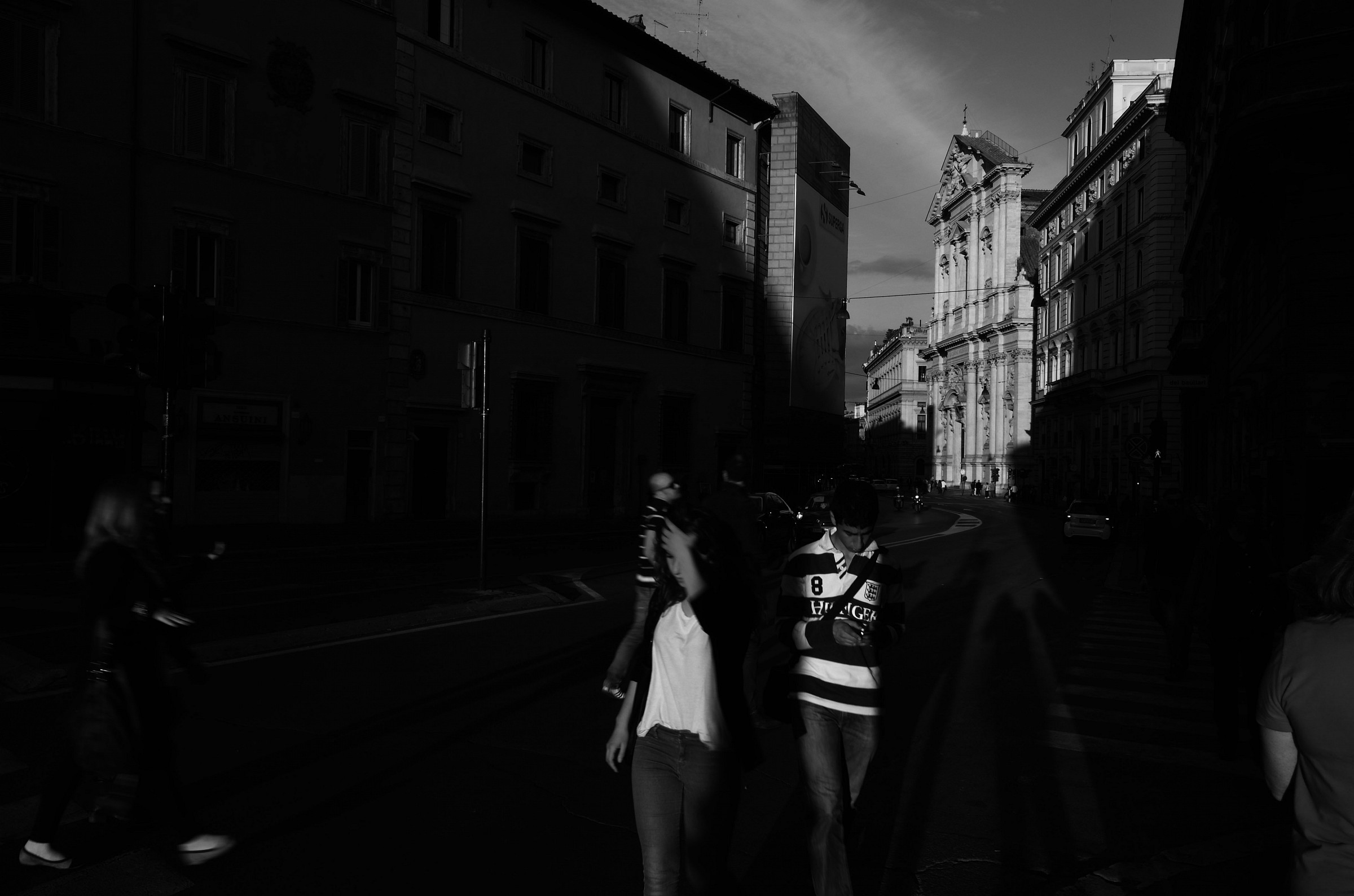 At the traffic lights