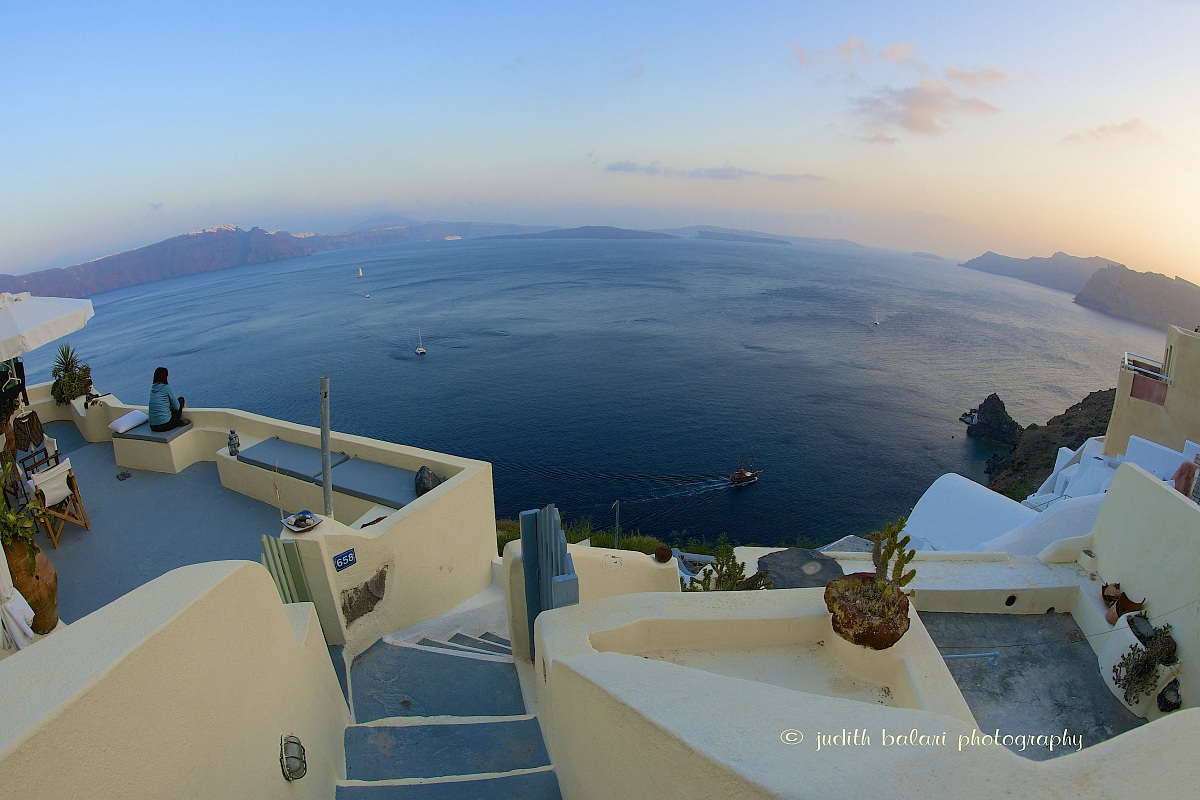a terrace with a view