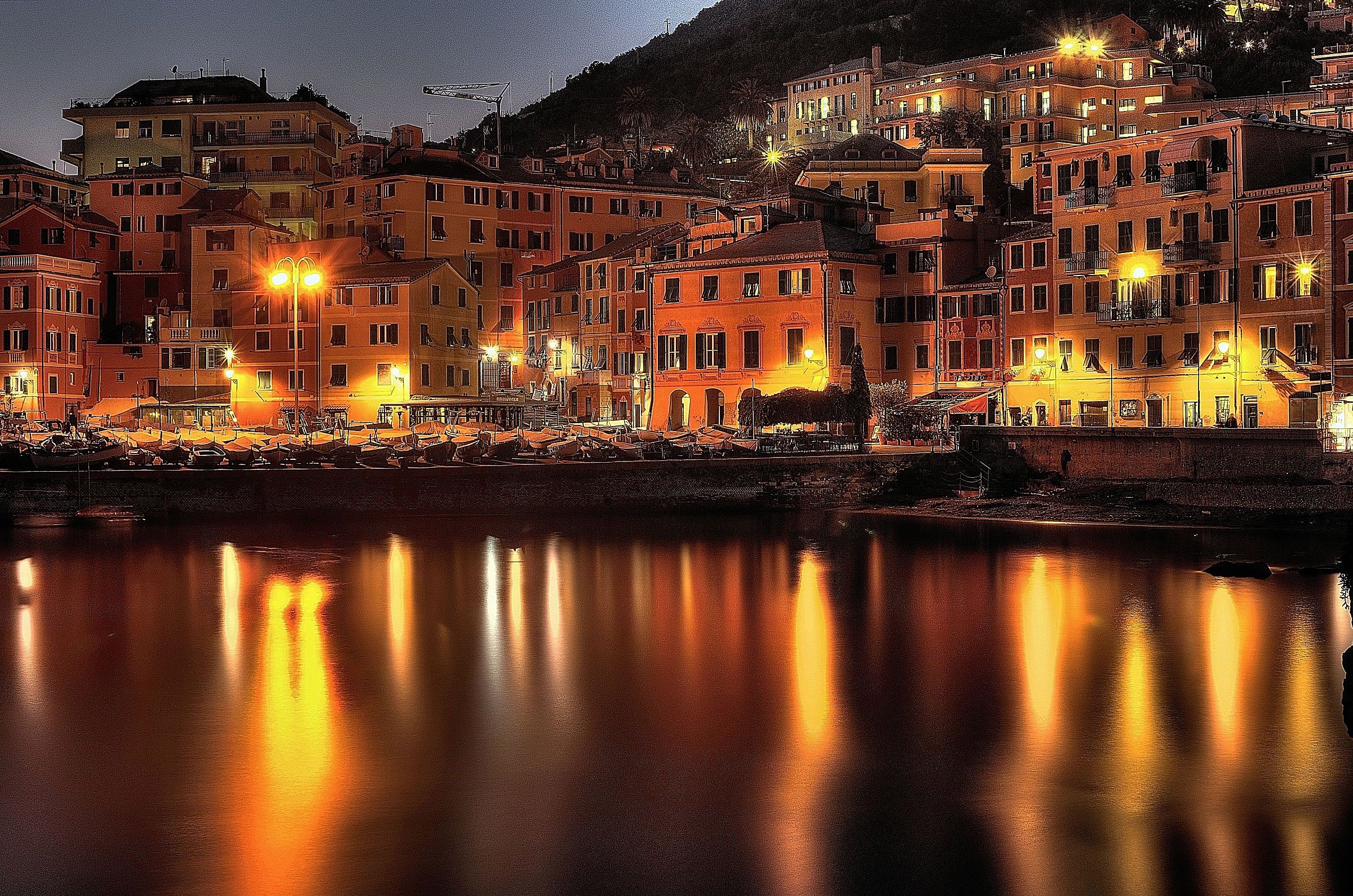 Nervi- lights on the harbor