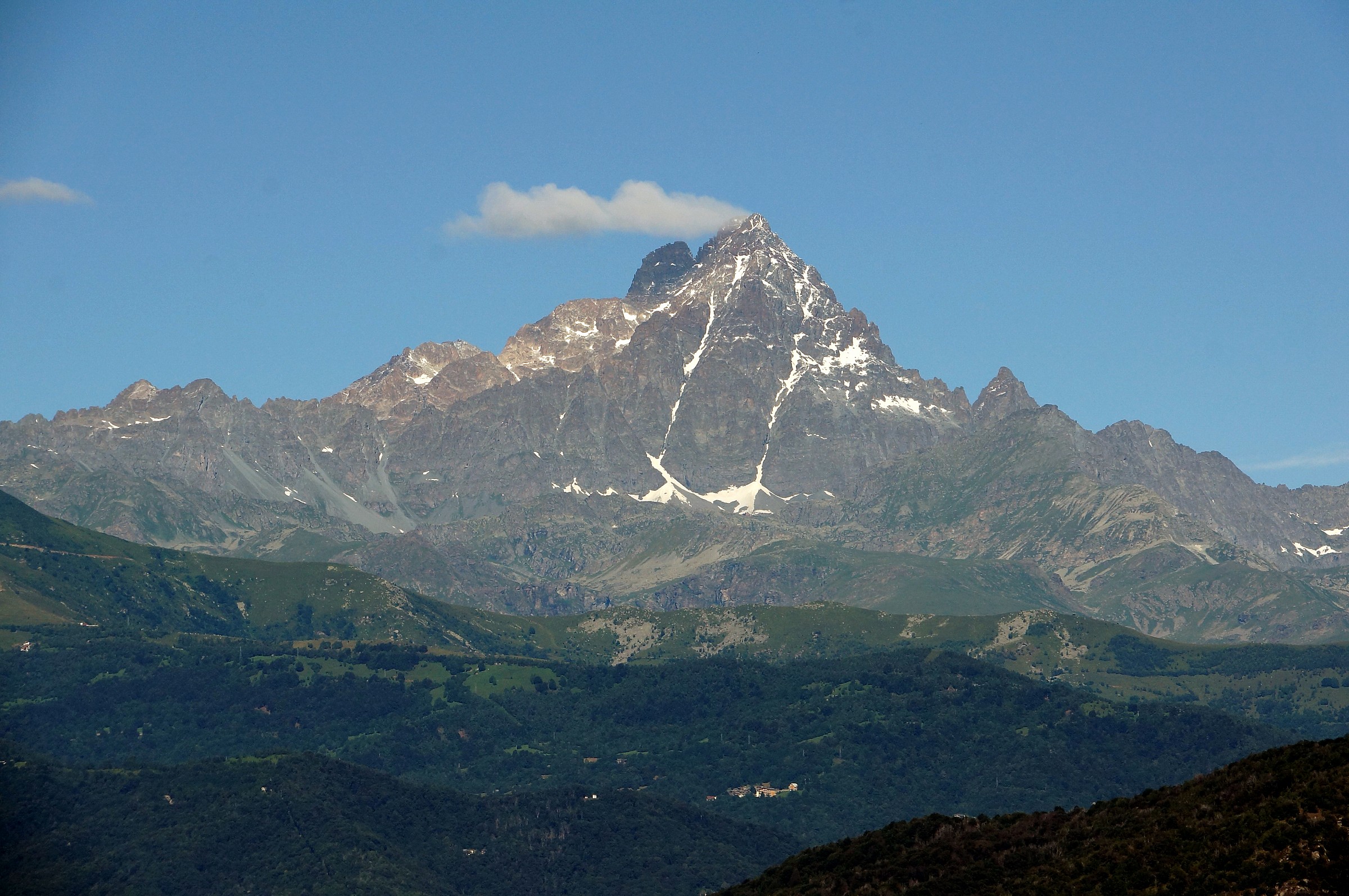 Po valley from Saluzzo overlooking the Monviso