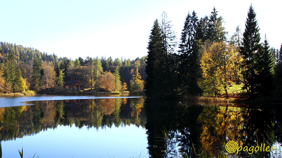 tramonto autunnale sul lago di Cei