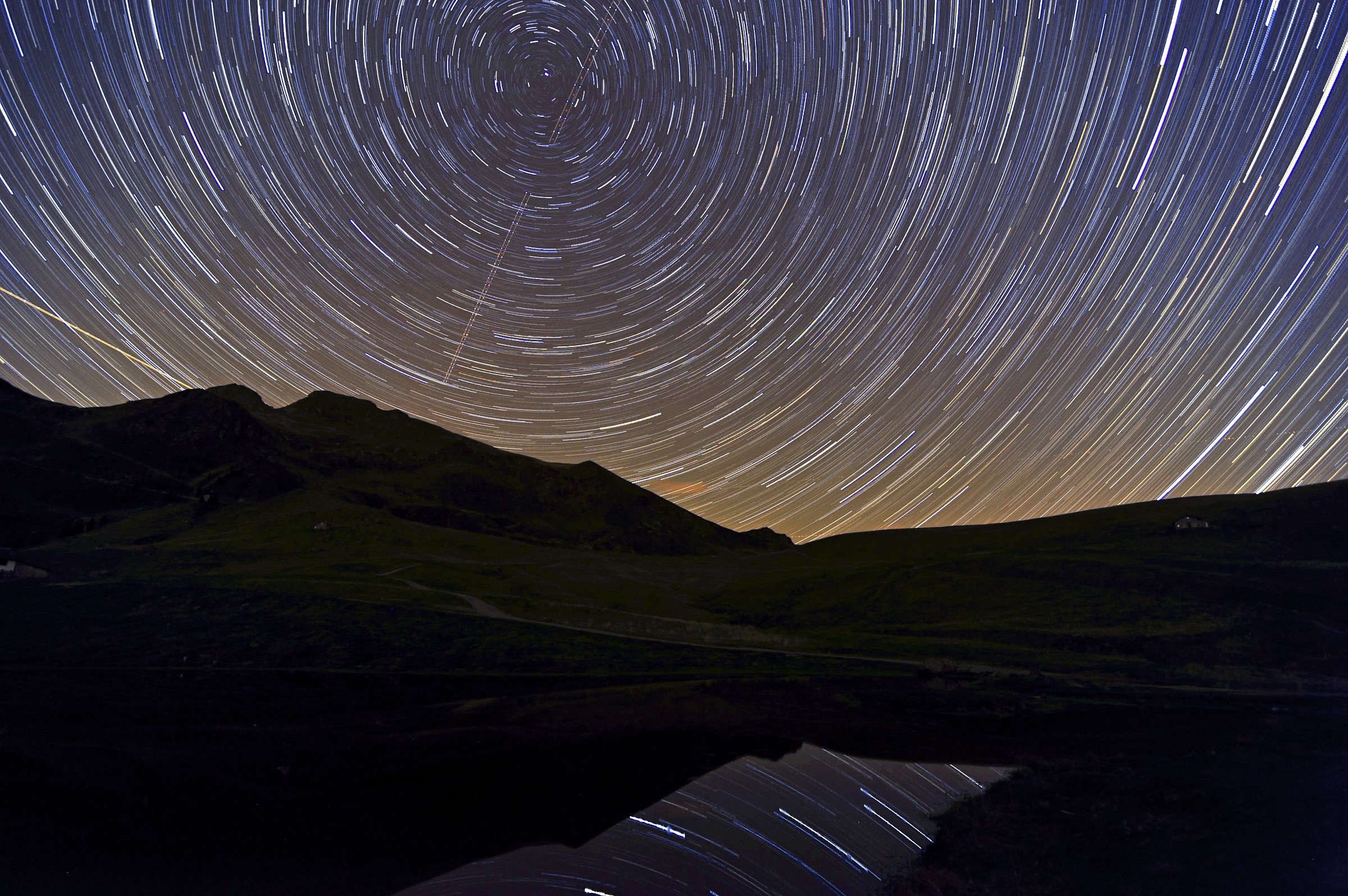 Startrails Bergamo stingy on the mountain !!