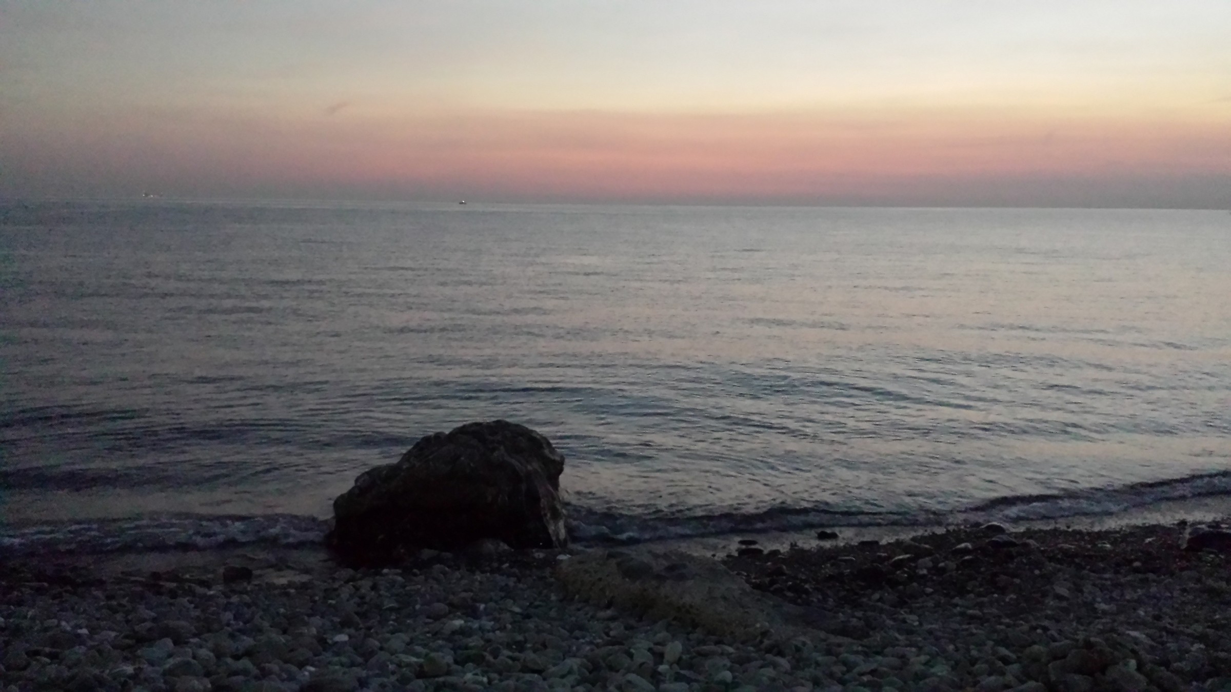 Pink and blue of evening