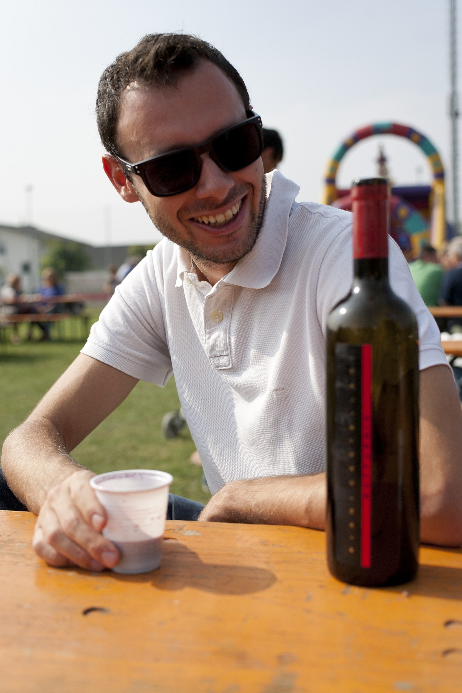 Bevendo alla festa dell'anatra