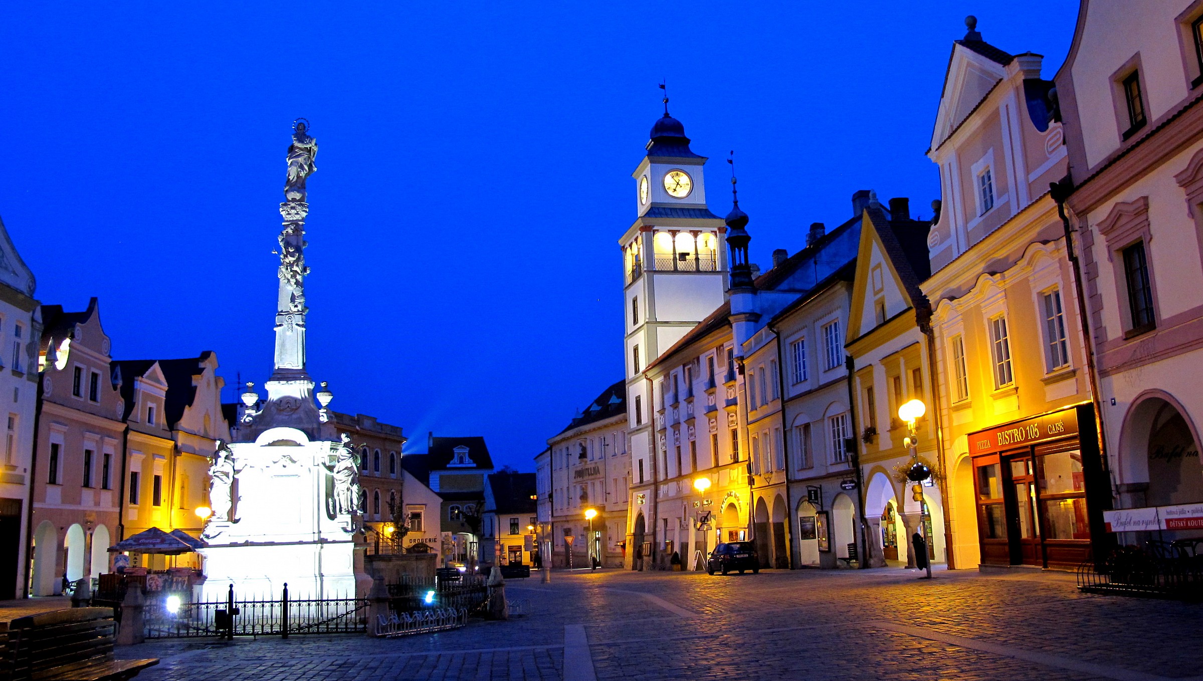 Evening in the Trebon city (spa in Southern Bohemia)