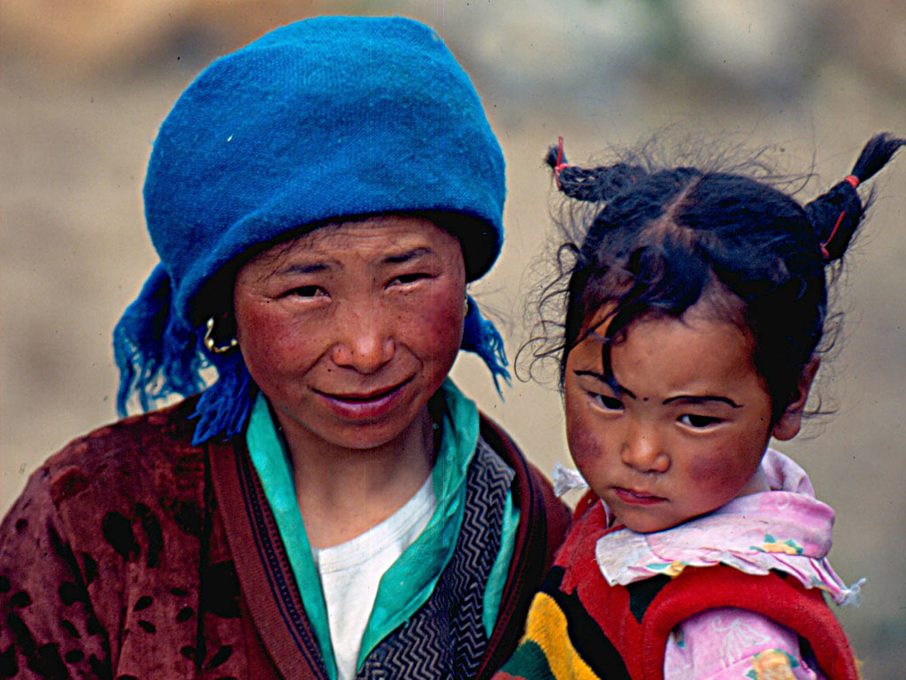 Mom and baby Tibetan