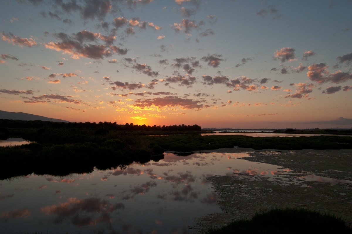 Tramonto sula laguna di Orbetello