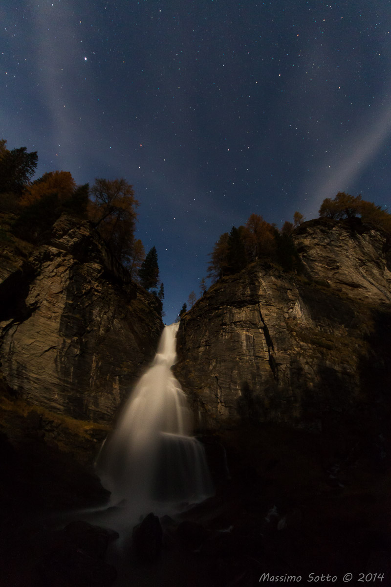 Cascata dell'Inferno by night