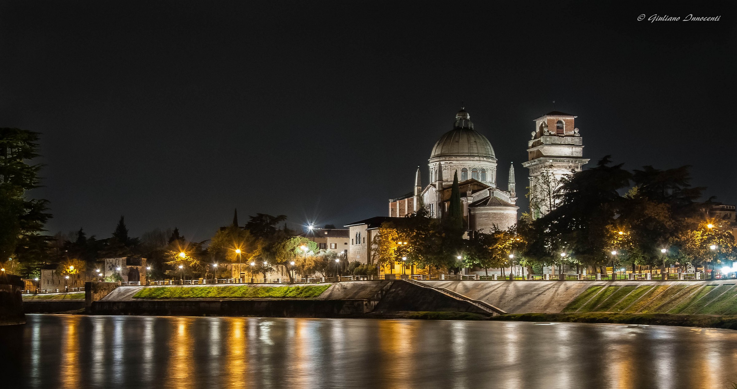 Adige river with St George's Basilica