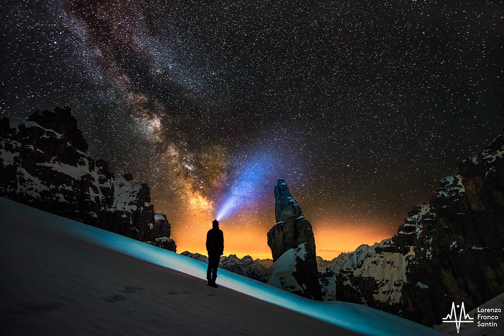 Winter Campanile under Milky Way