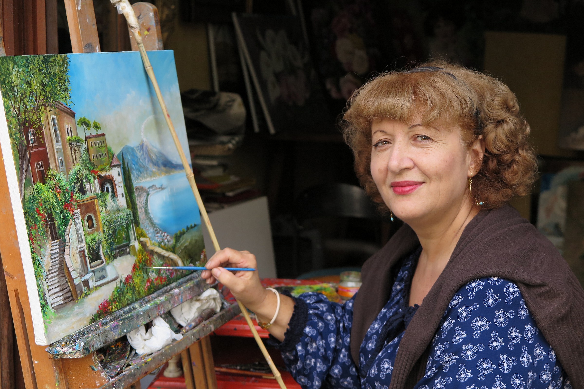 The painter Lorenza Montecatini.