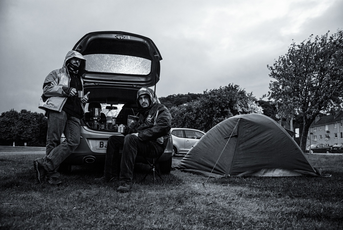 Impromptu dinner under the clouds of Scotland