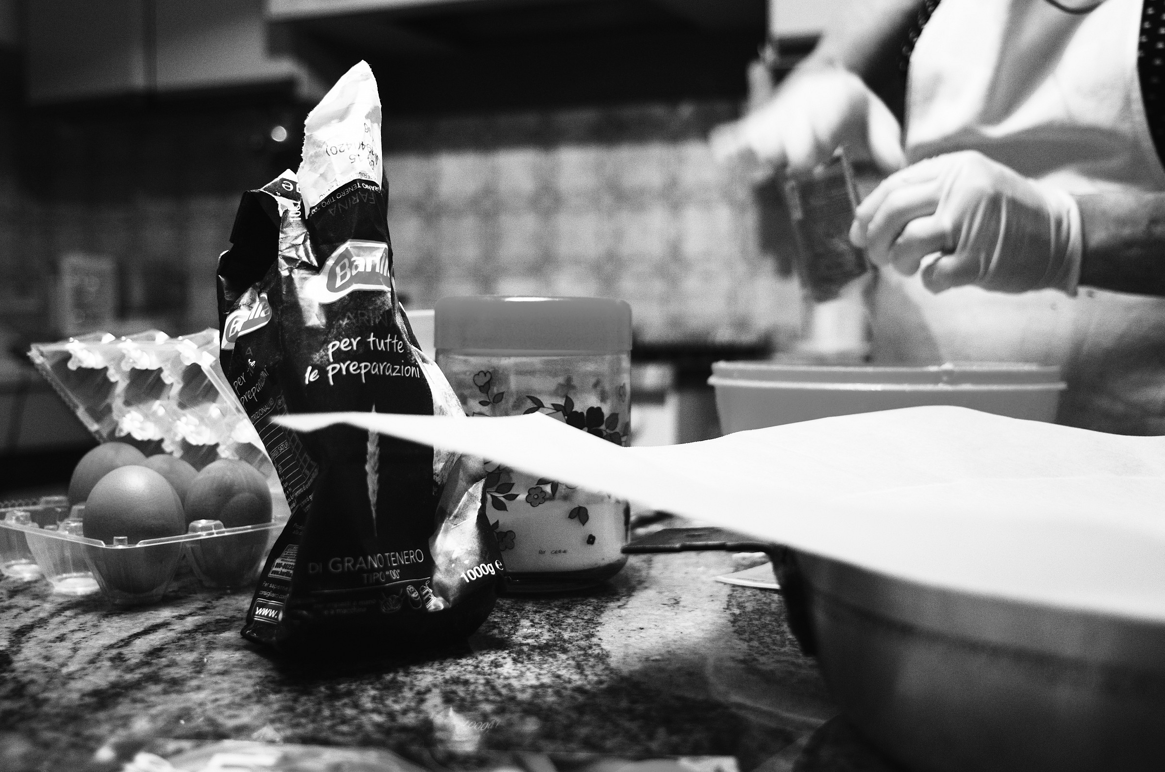 Impastatrice al lavoro