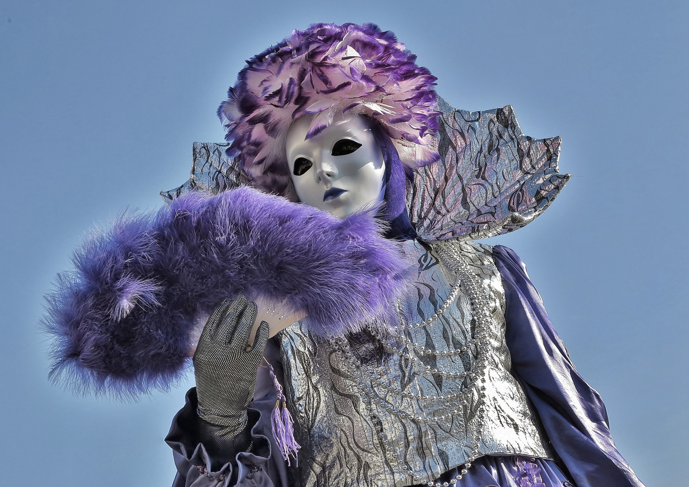 Maschera con ventaglio