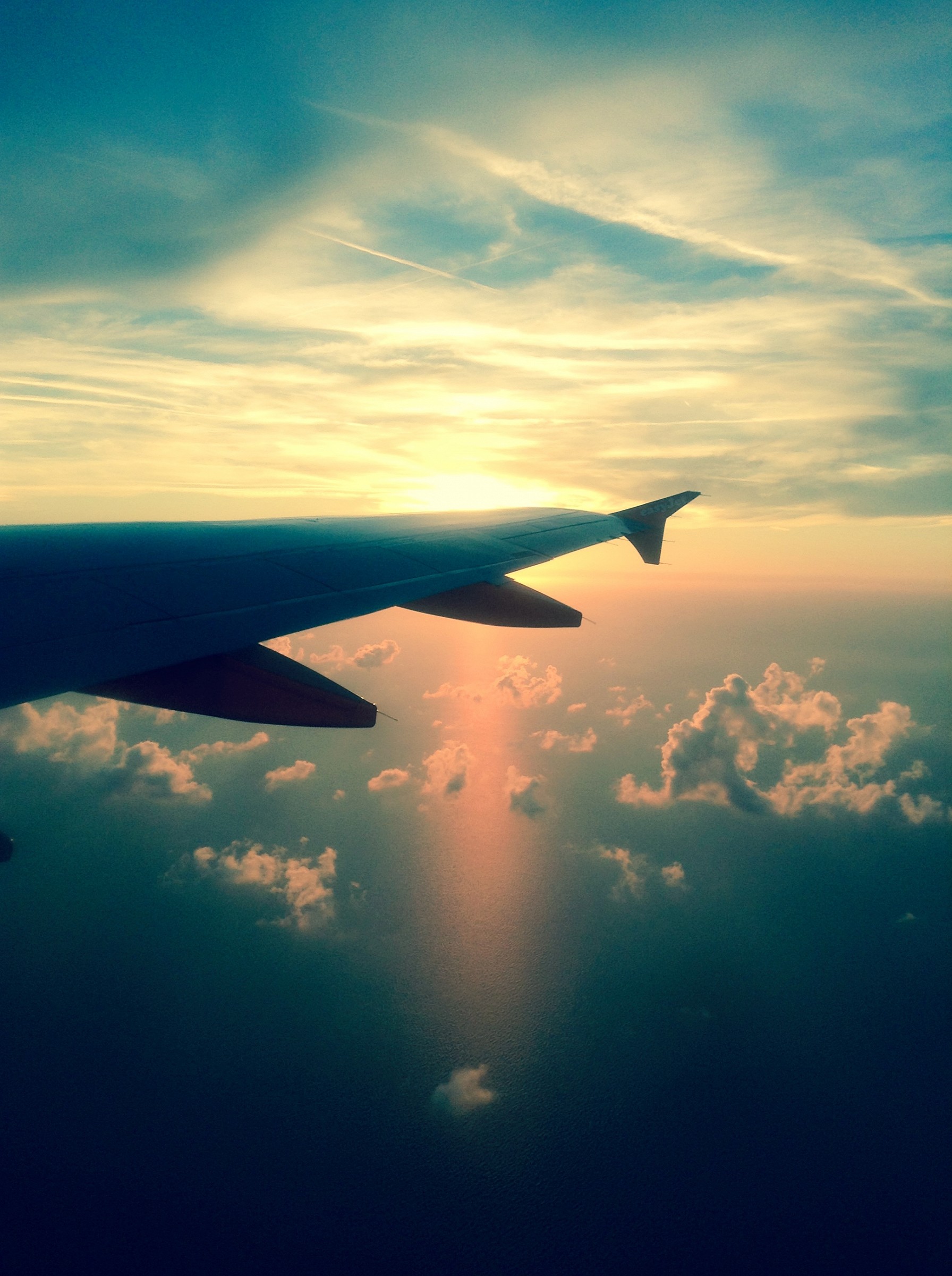 Tramonto dall'ala dell'aereo (fase 4)