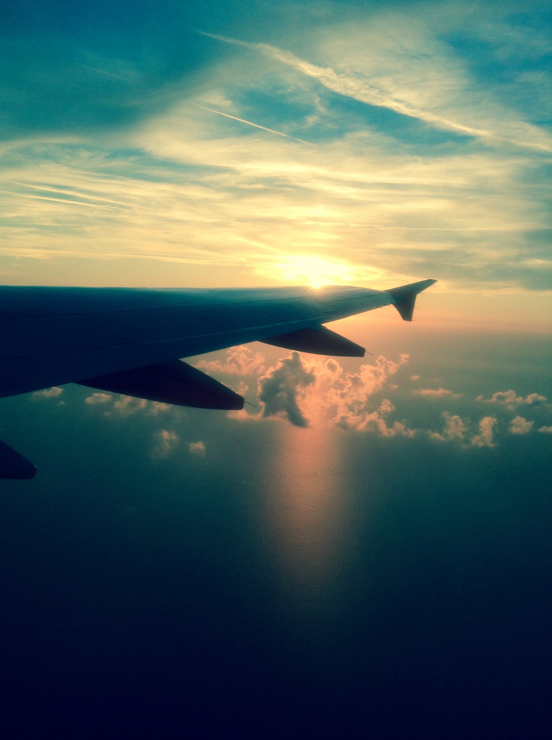 Tramonto dall'ala dell'aereo (fase 3)