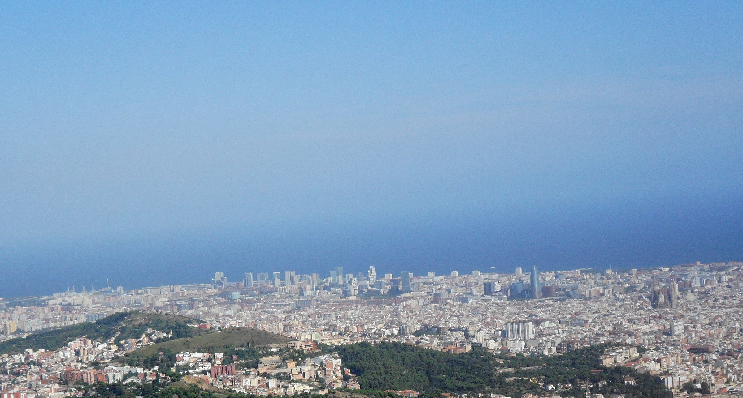 Panorama dall'alto di Barcellona