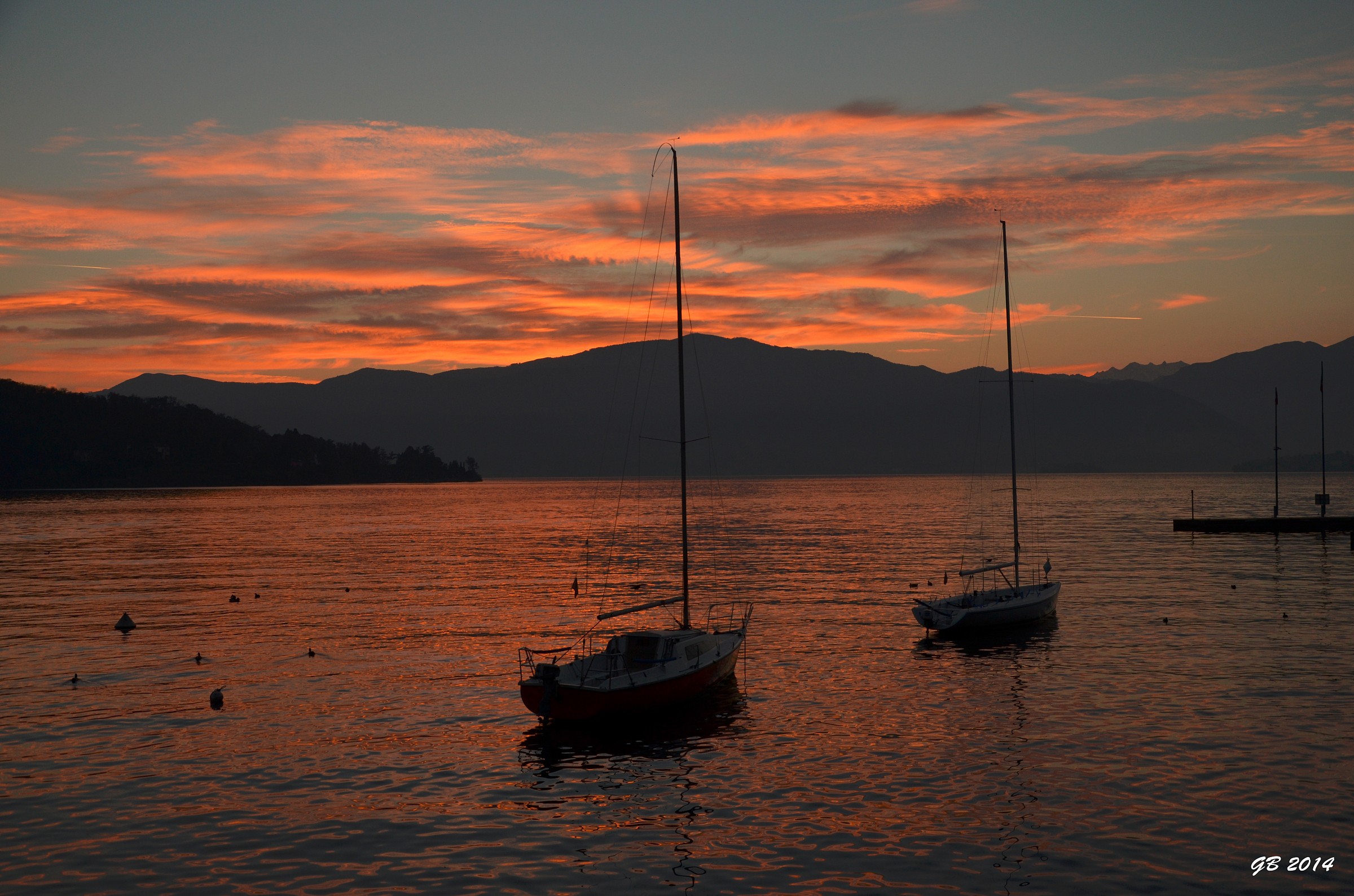 tramonto sul Lago Maggiore