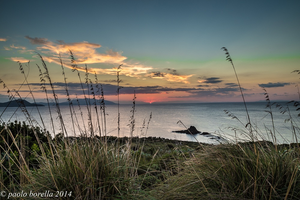 Cala Moorish Piombino Punta Falcone at sunset