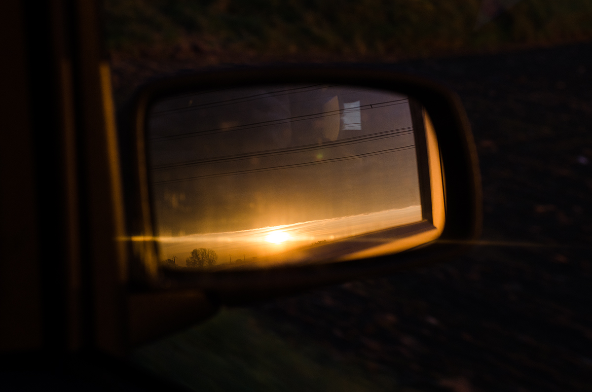 Driving towards the night