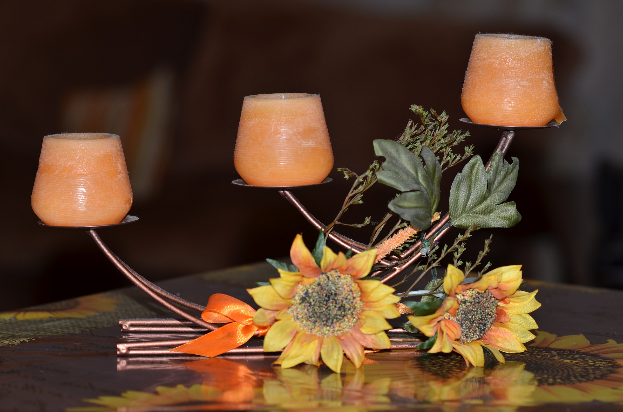 candlestick with flash