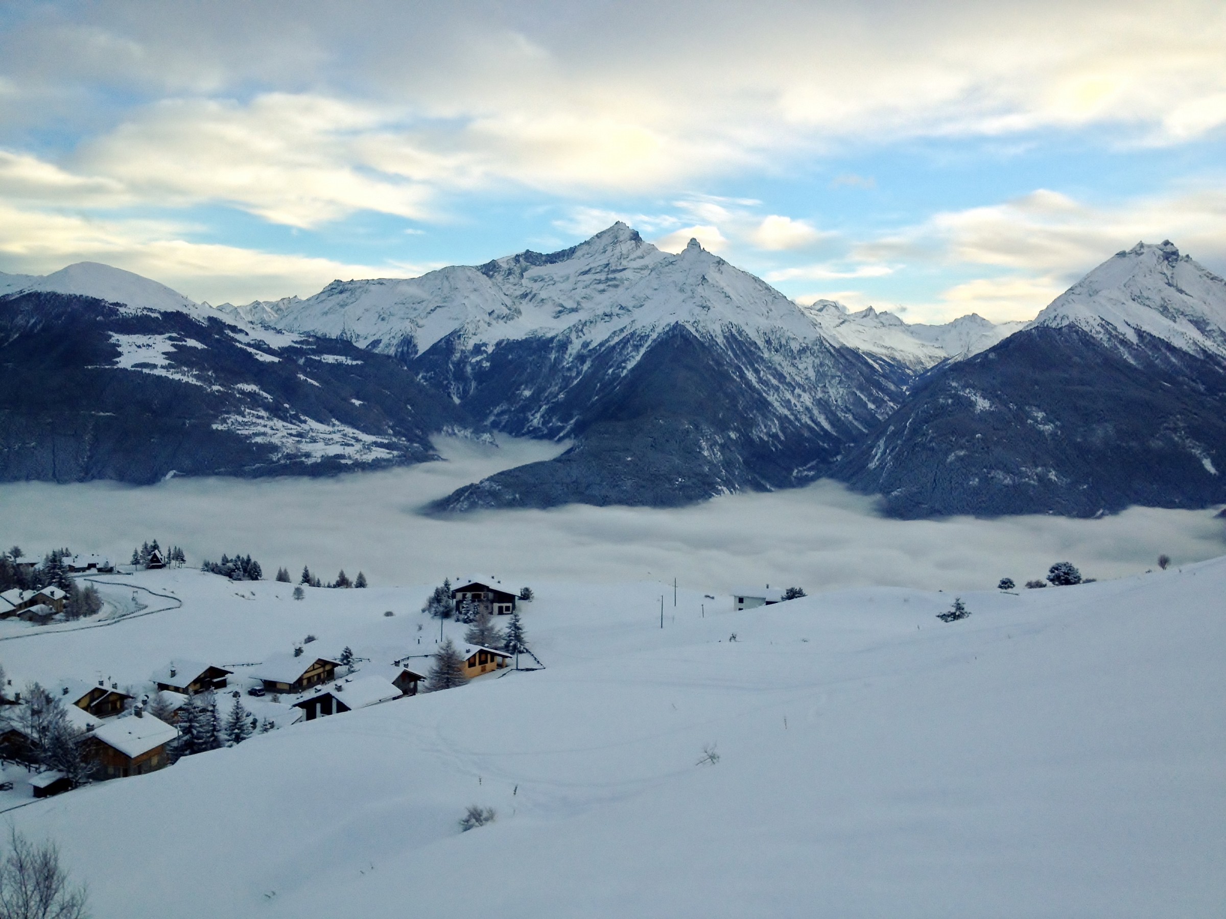 clouds in the valley