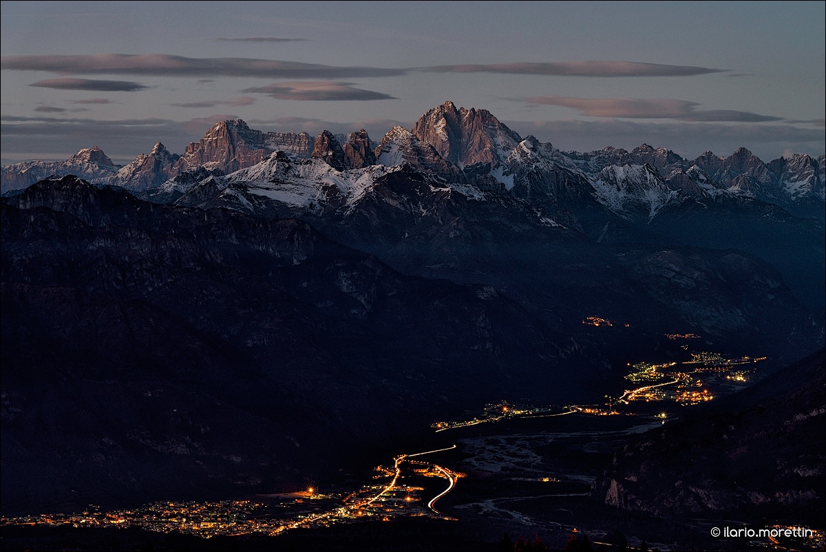 Notturno sulla valle del Piave