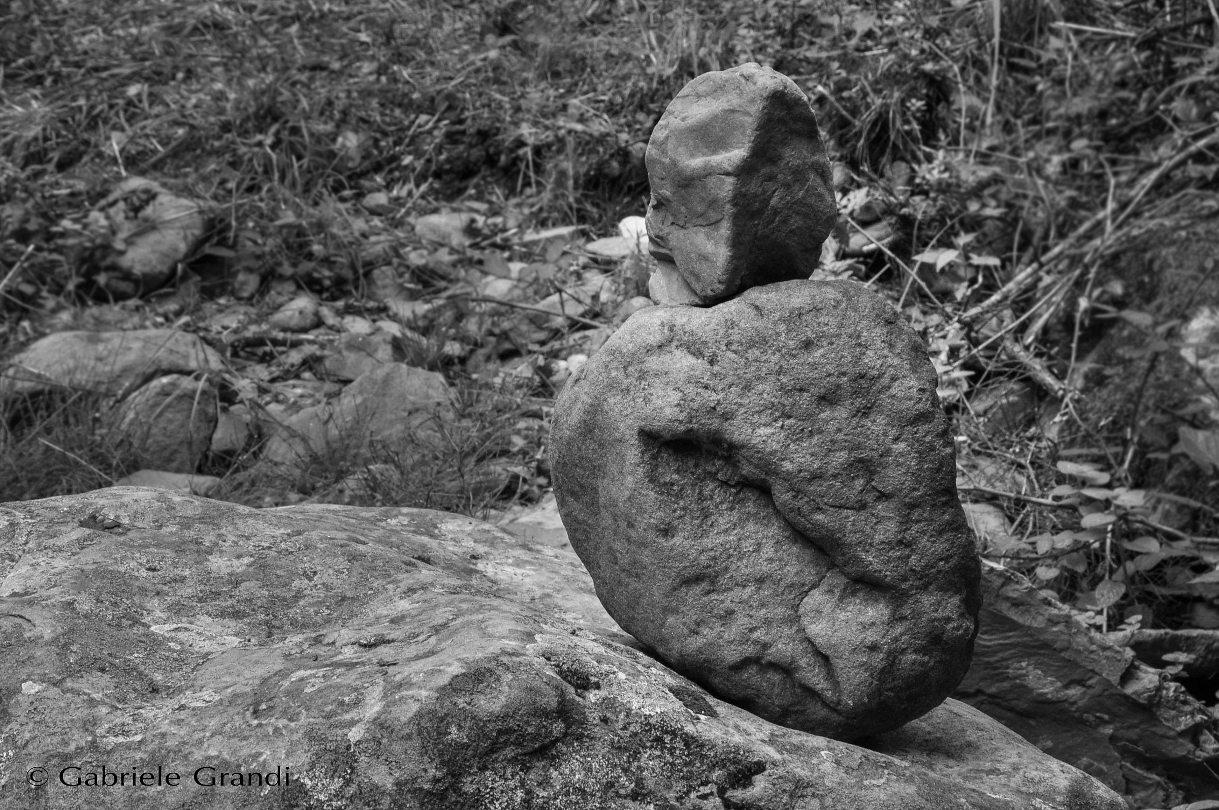 Gnome sleeping or thinking man .. ?? ...