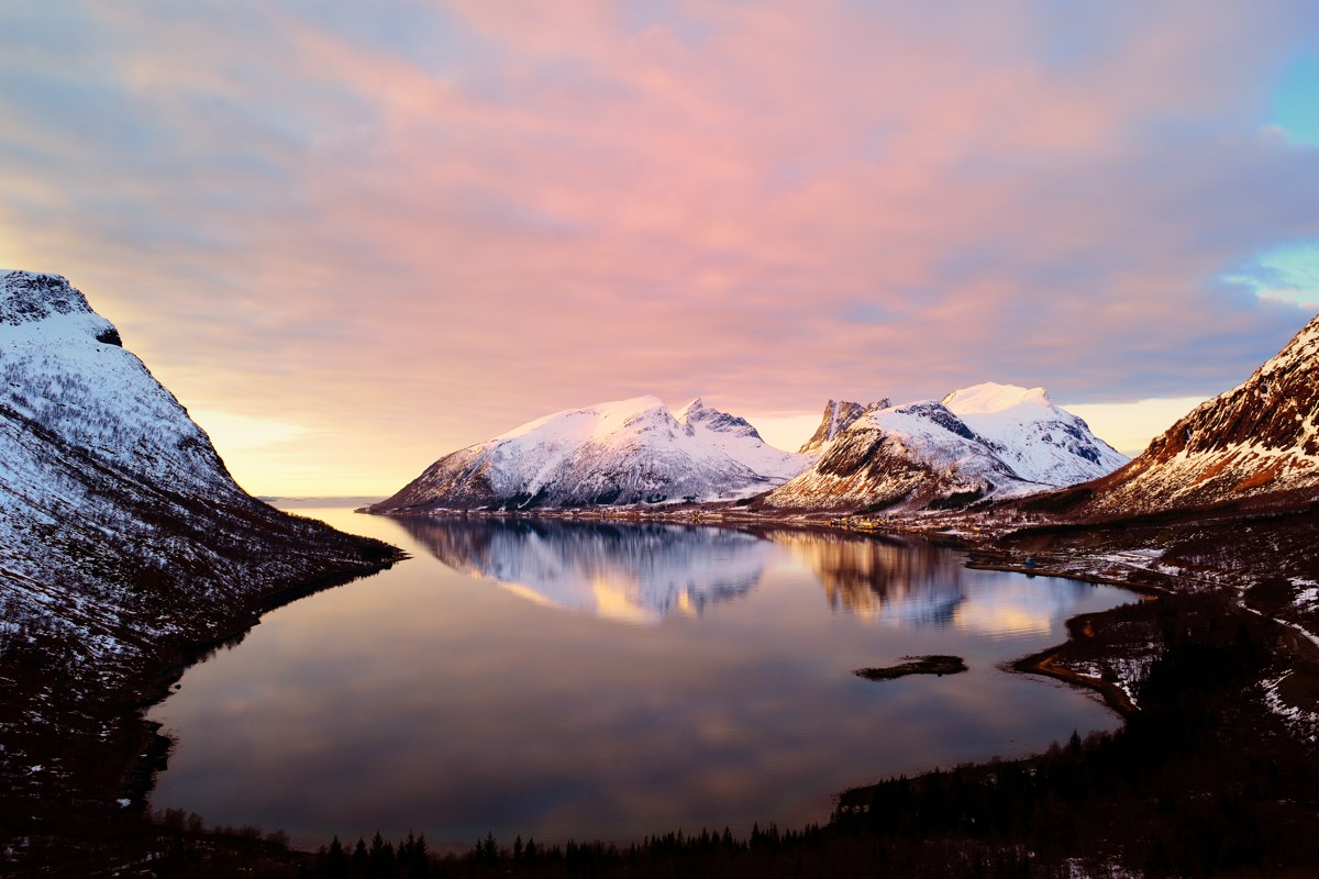 tramonto fiordo completo