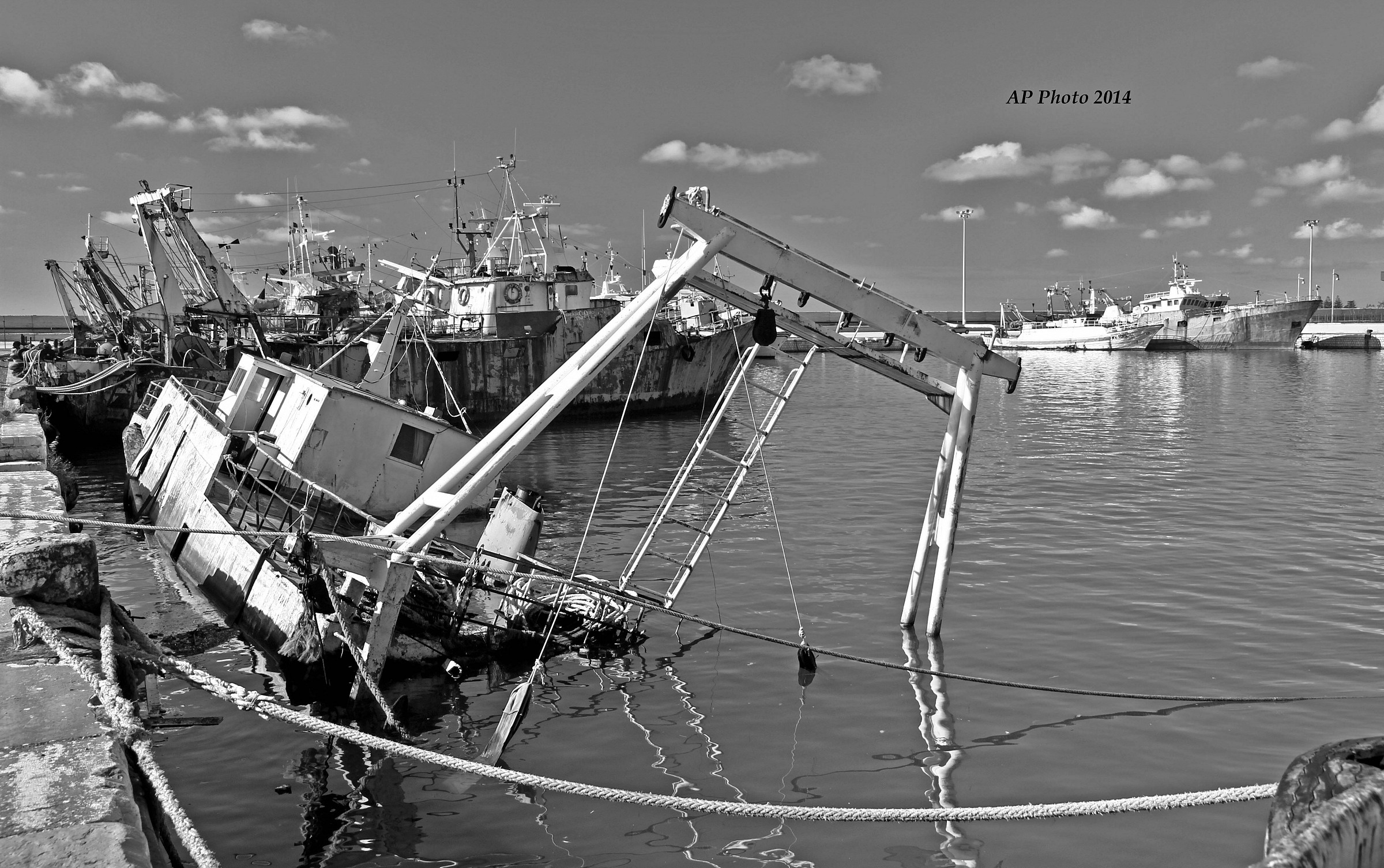 A vessel at anchor in Mazara del Vallo