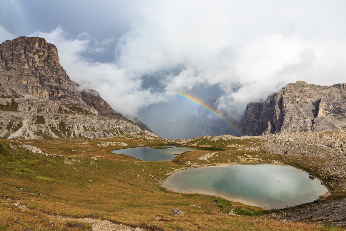 Arcobaleno ai laghi dei piani