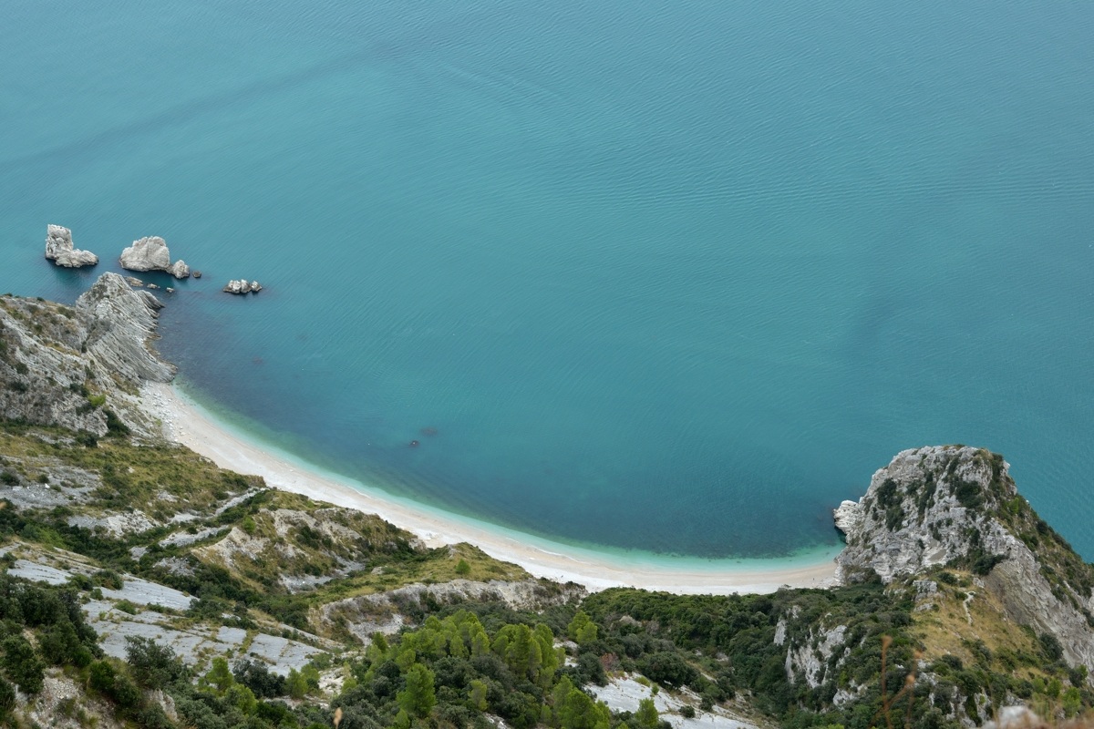 Riviera del Conero south side beach of the two sisters