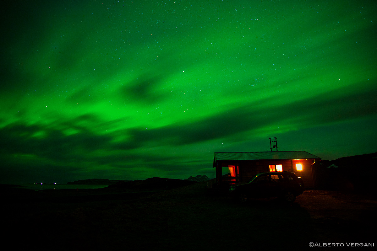 Aurora Boreale - Reynisfjara Islanda