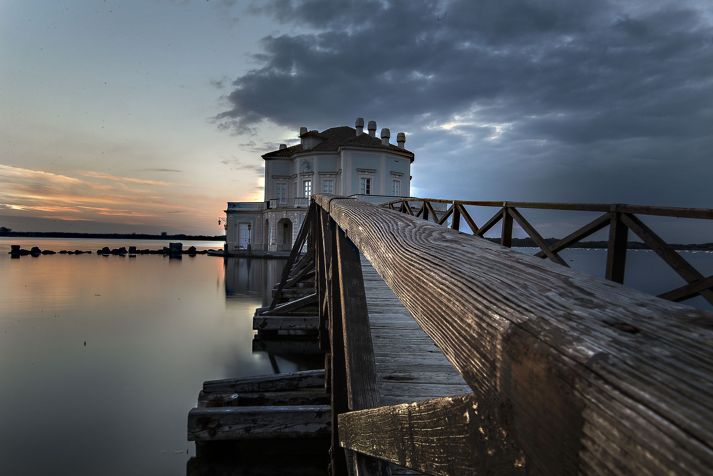 Little house at sunset