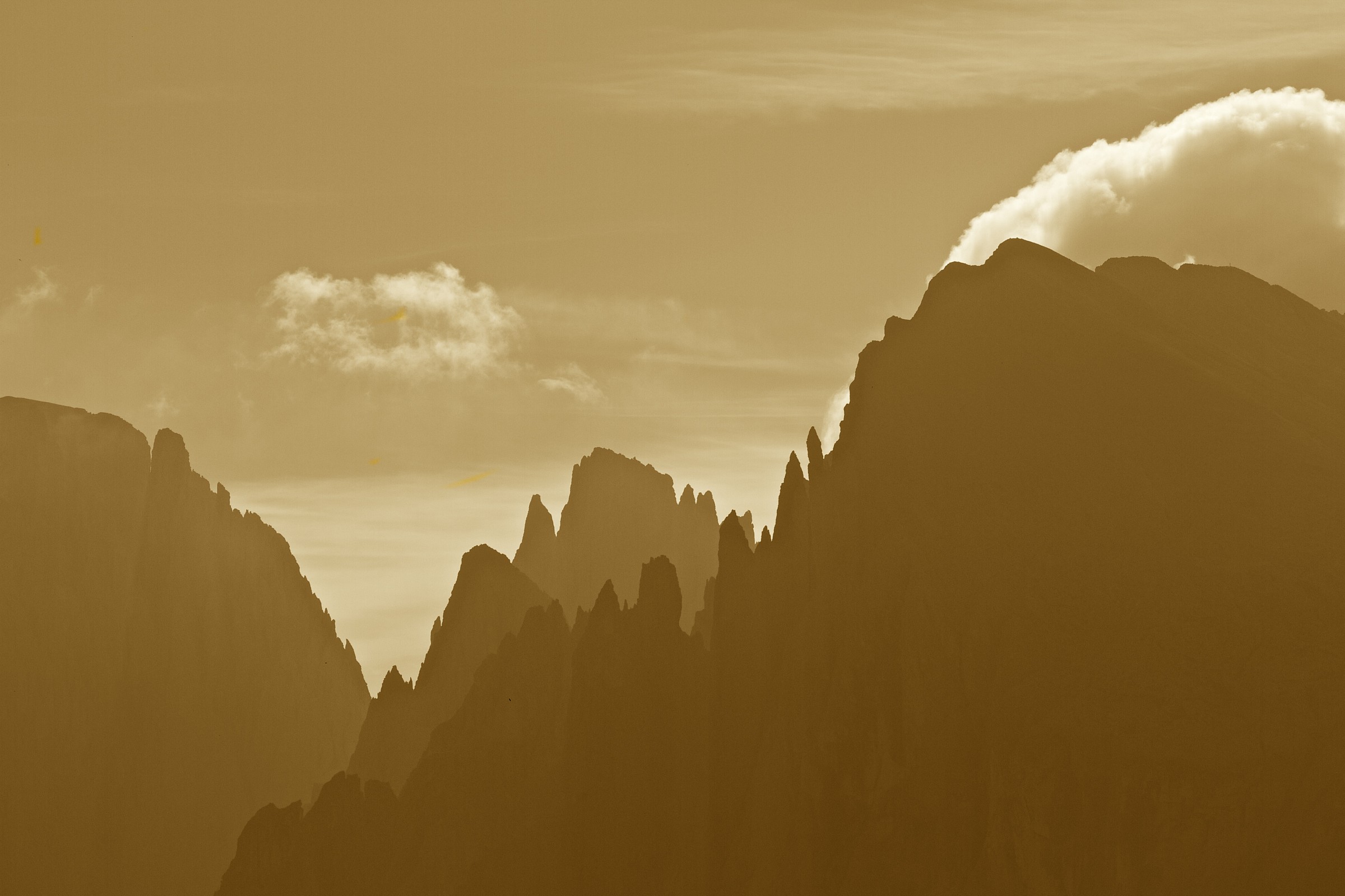 Silhouette of the Dolomites