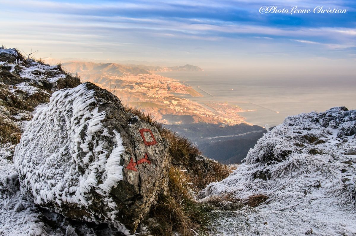 Rime on the heights of Genoa