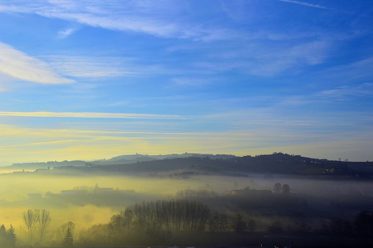 nebbia tra le colline