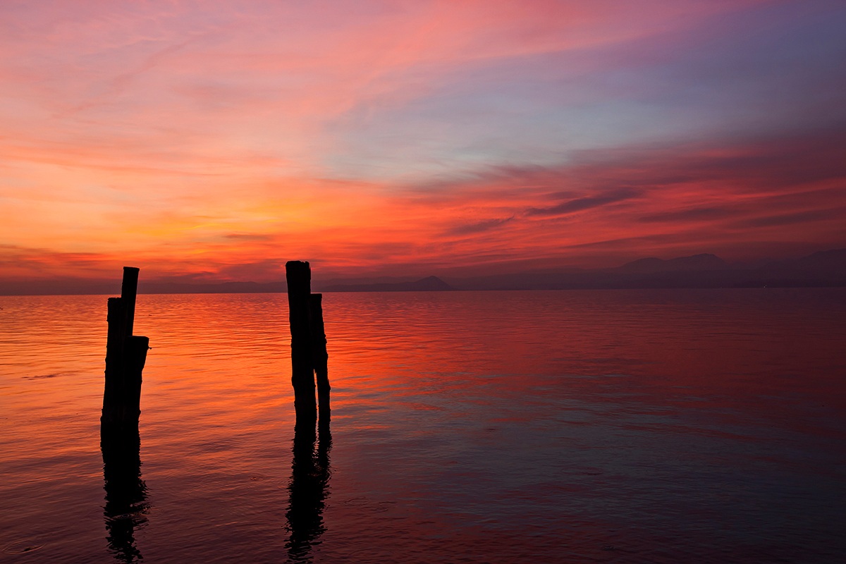 Tramonto a punta S.Vigilio  ( Garda )