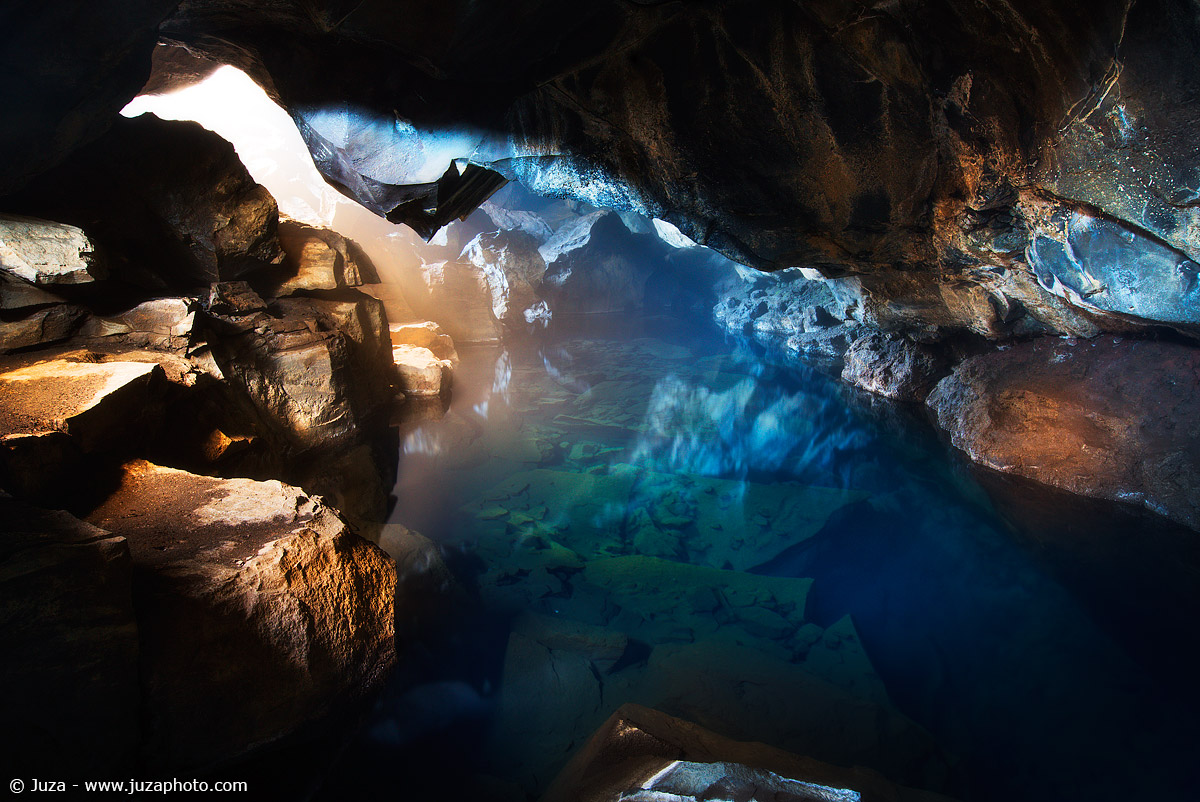 Cave flooded Grjotagja