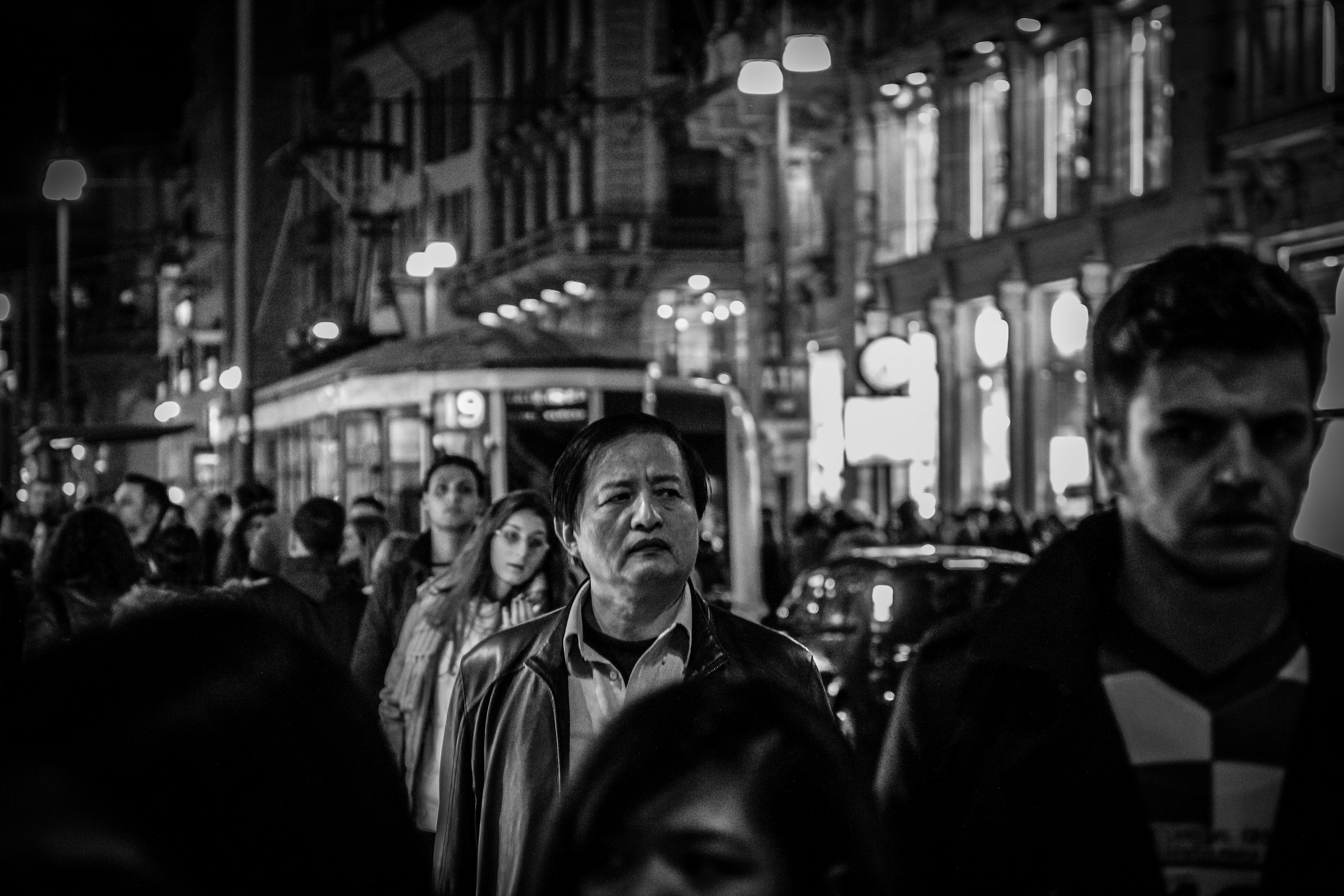 streets in the evening